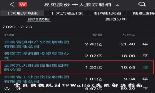 宝贝狗提现到TPWallet失败解决指南